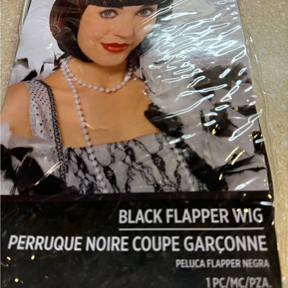 Black Flapper Wig Halloween Costume Wig 1920’s